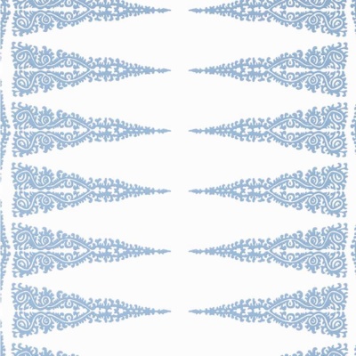 Anna French Ellery Stripe Wallpaper in Sky Blue on White